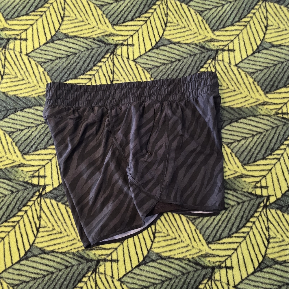 Avia Black Zebra Print Athletic Shorts - Picture 2 of 7